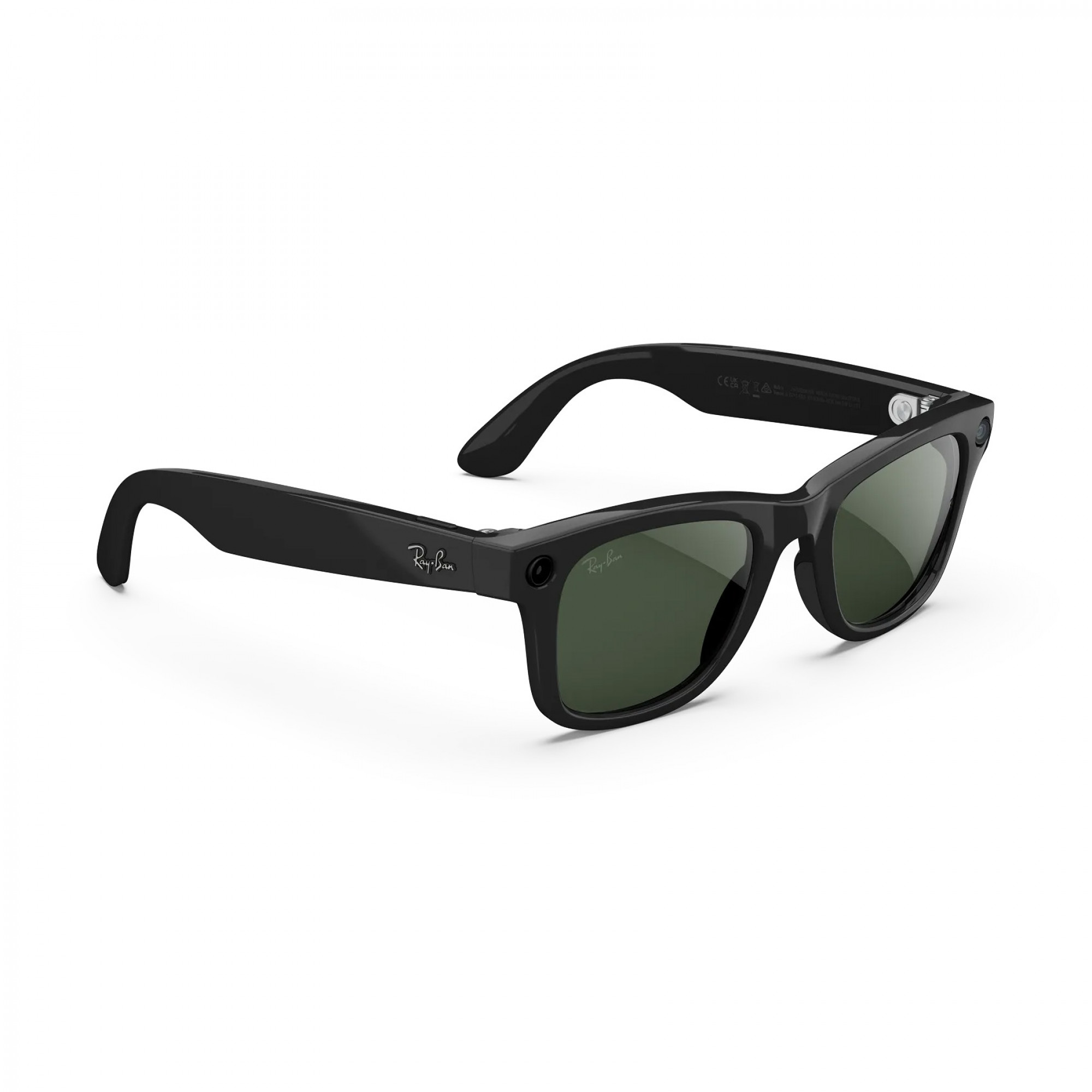 Смарт-очки Ray-Ban Meta Wayfarer (Gen 2) Shiny Black, Lens color : Clear to Graphite Green